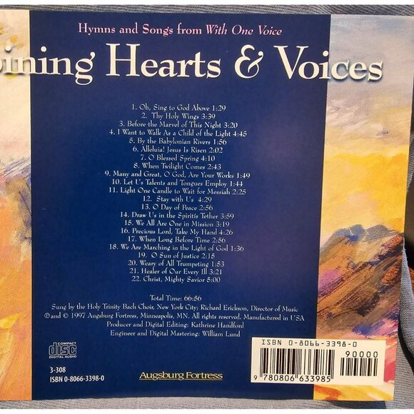 Joining Hearts & Voices Hymns & Songs CD Holy Trinity Bach Choir Music 37701cd - Picture 2 of 2